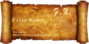 Filip Ninett névjegykártya